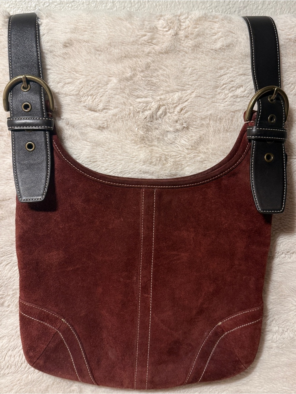 Vintage Coach Suede Slim Duffle or SoHo Hobo Bag